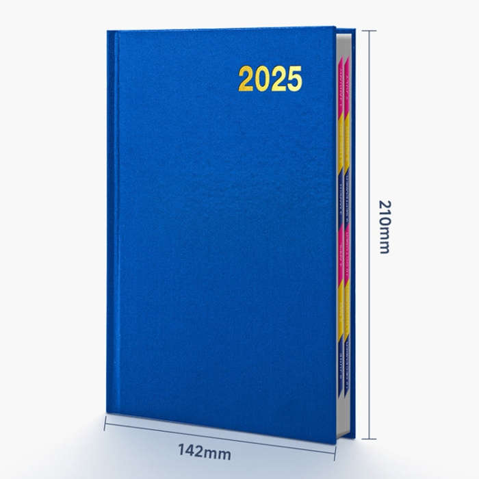 2025 A5 Agenda Book Planner Notebook 304 Pages Daily Office Diary(Blue)