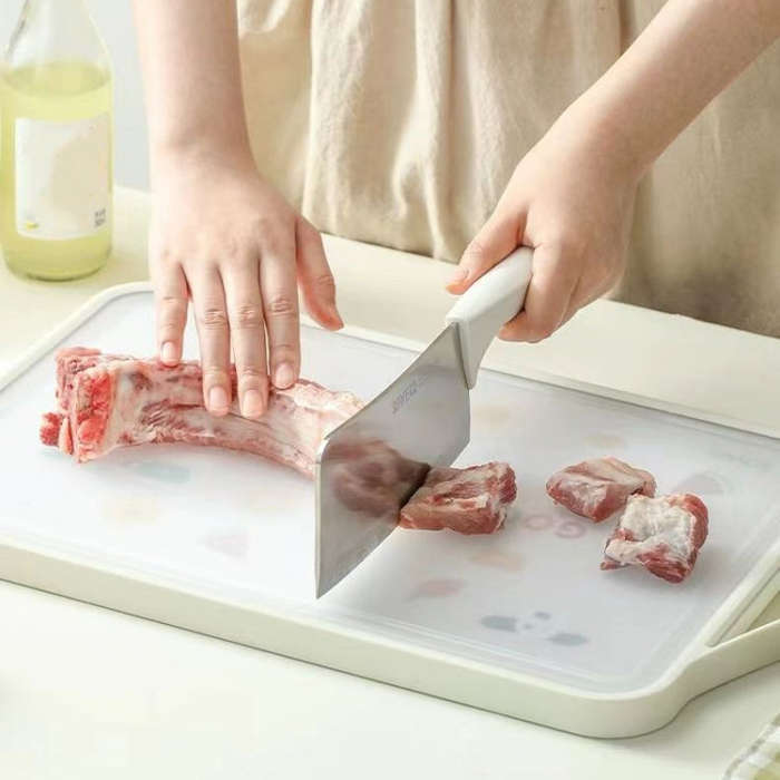 Household Stainless Steel Double Sided Cutting Board Thickened Antibacterial Chopping Board, Mode...
