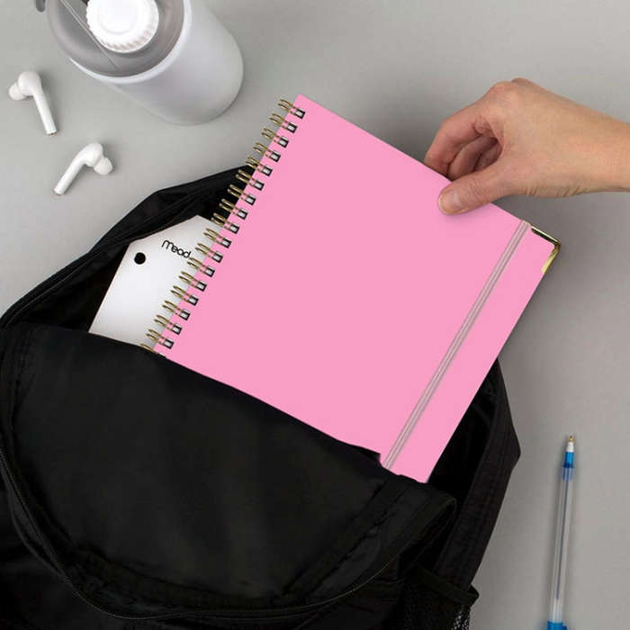 English Notebook A5 Coil Planner Work Record Time Management Agenda Book(Black)