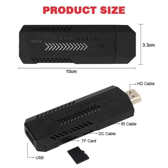 X2 Ultra Video Game Stick Console With 2.4G Double Wireless Controller 256GB