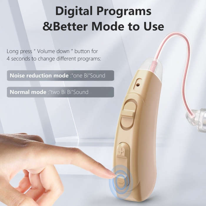 Z-128 Mini Invisible Rechargeable Digital Hearing Aid Personal Sound Amplifier(Skin Color)