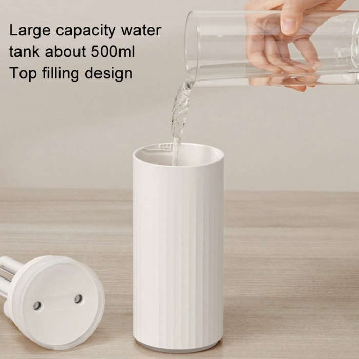 JisuLife HU16 Desktop Dual Mist Ports Humidifier, Color: Brown Plug-in