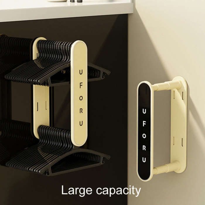 Retractable Clothes Rack Organizer Multifunctional Household Hole-Free Balcony Storage Shelf(Milk...