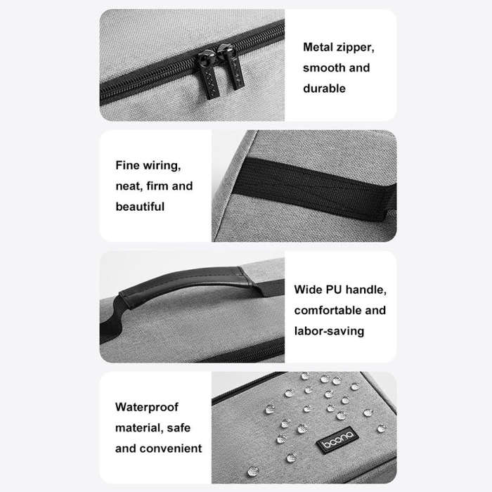 For Dyson Baona BN-DS010 Large Capacity Waterproof Hair Dryer Storage Bag(Gray)