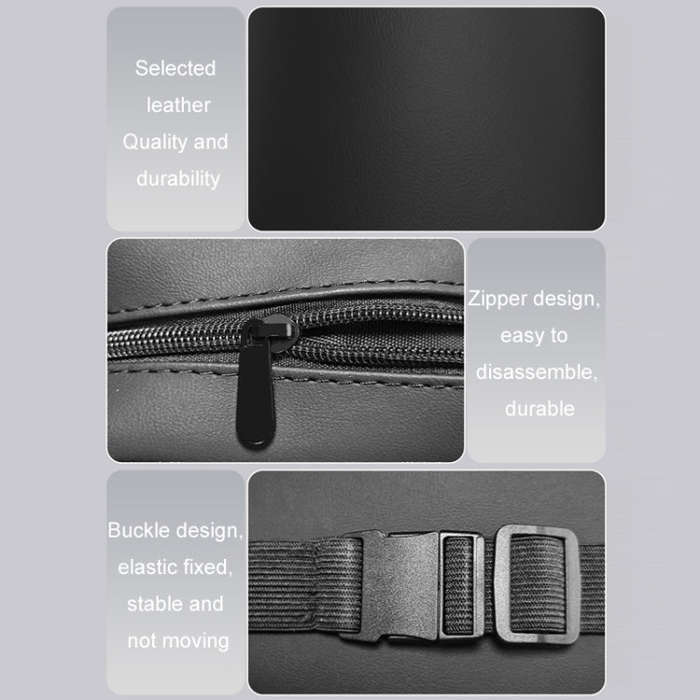 Car Seat Armrest Tissue Box Sun Visor Seat Back Hanging Paper Bag(Black)
