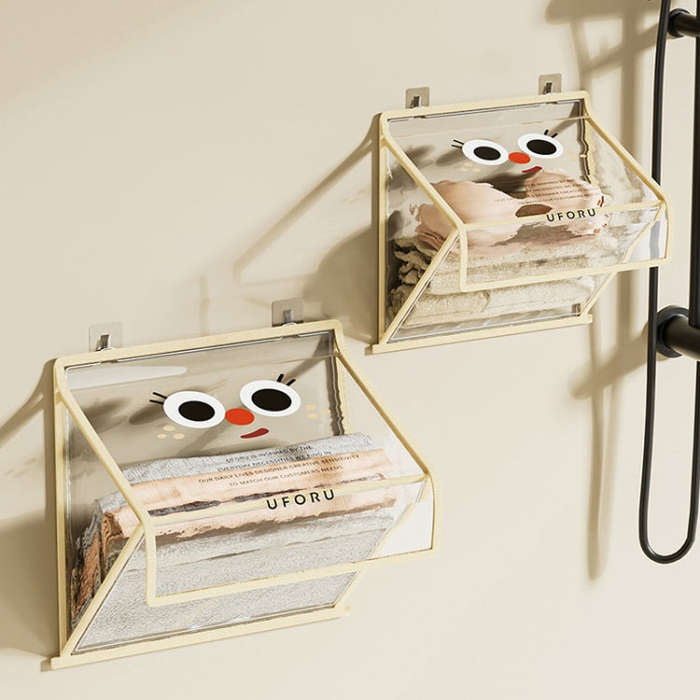 Bathroom Hanging Bag Foldable Transparent With Lid Waterproof Clothes Socks Storage Bag, Color: L...