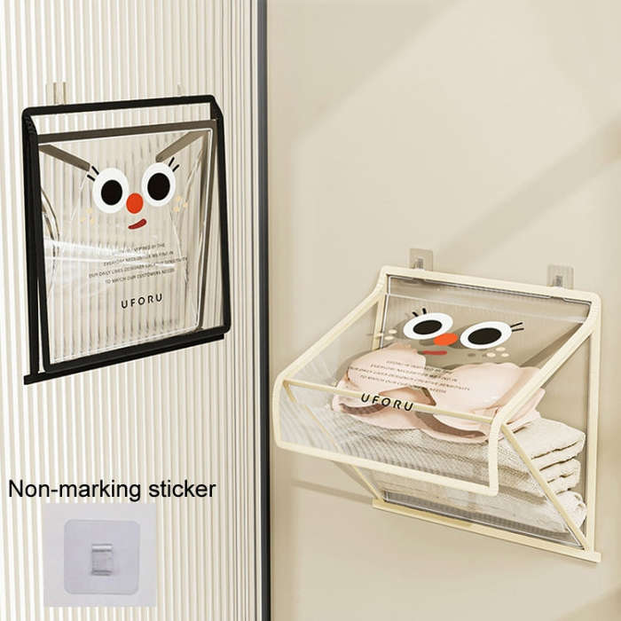 Bathroom Hanging Bag Foldable Transparent With Lid Waterproof Clothes Socks Storage Bag, Color: L...