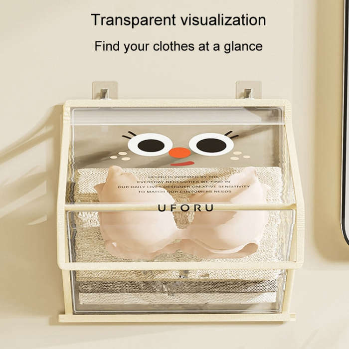 Bathroom Hanging Bag Foldable Transparent With Lid Waterproof Clothes Socks Storage Bag, Color: L...