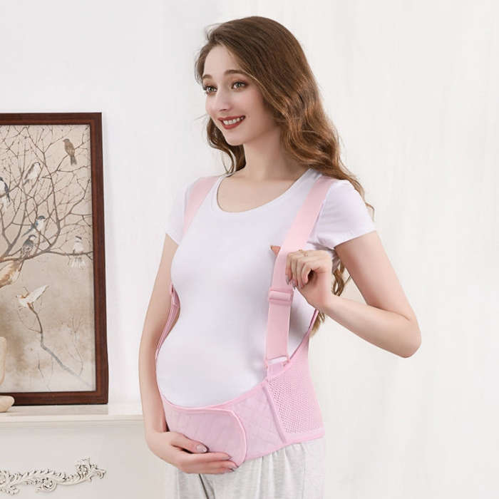 Breathable Late Pregnancy Walking Use Belly Band Maternity Prenatal Support Belt, Size: XL(Pink)