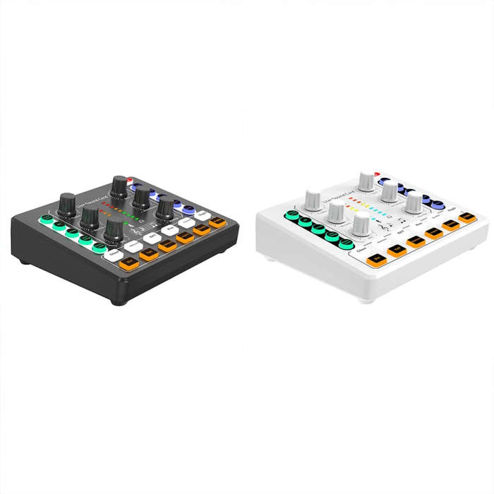 M8 Recording And Singing Live Bluetooth Sound Card Set, Color: Black