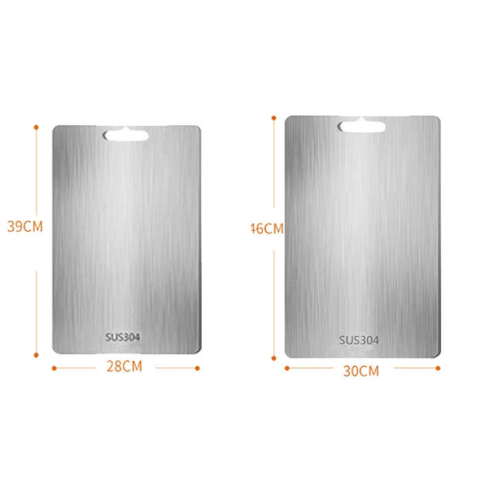 304 39x28cm Stainless Steel Anti-Bacterial Anti-Mold Board Home Kitchen Thickened Chopping Board