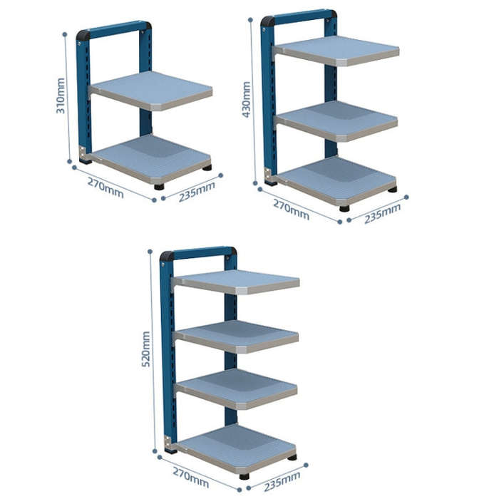 Adjustable Kitchen Pot Rack Household Multifunctional Folding Organizer, Style: 4 Layers