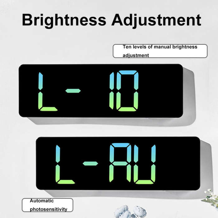 5526 LED Digital Display Electronic Wall Clock Multifunctional Countdown Alarm Clock(A Pink)