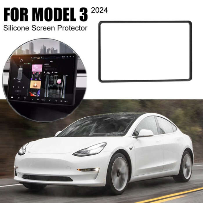 For Tesla Model 3 2024  Screen Bumper Protective Cover Silicone Frame