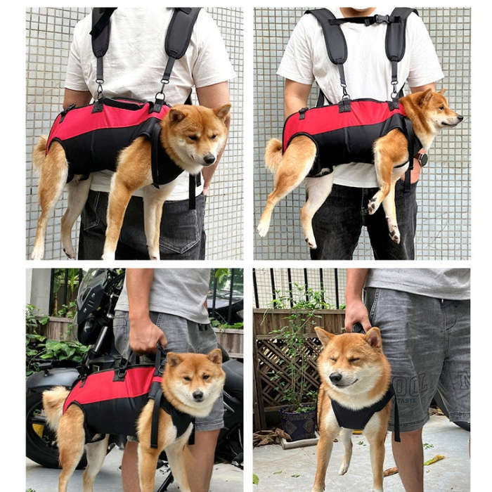 Dog Carrier Backpack Horizontal Four-legged Carrying Bag For Outdoor Riding, Size: S(Black Yellow)