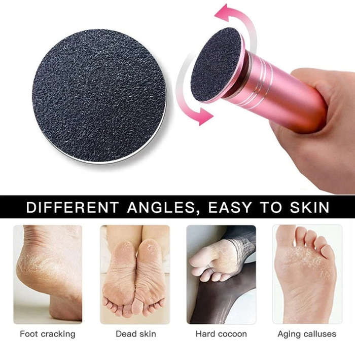 Electric Foot Grinder Calluses Dead Skin Remover With 60pcs Replaceable Sandpaper Discs EU Plug(B...