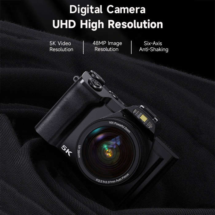 DC-201S 5K/30FPS 3.5-Inch 16X Six-Axis Anti-Shake HD Digital Camera With UV Lens(EU Plug)