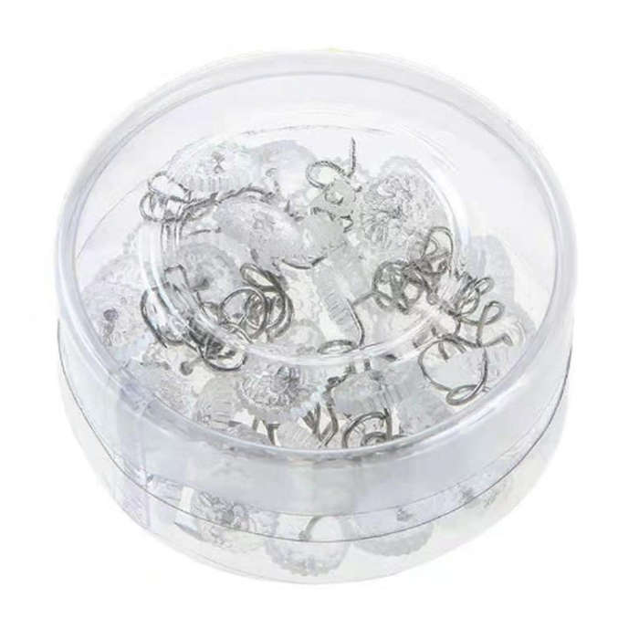 20pcs /Box Twist Nails Transparent Spiral Nails Sofa Cushion Bed Sheet Skirt Fixer(Round)