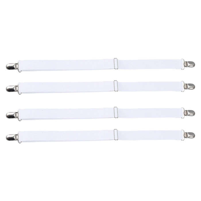 4pcs Sofa Fixer Fabric Sofa Cushion Fixing Strap Blanket Sheet Fastening Buckle, Color: Medium White