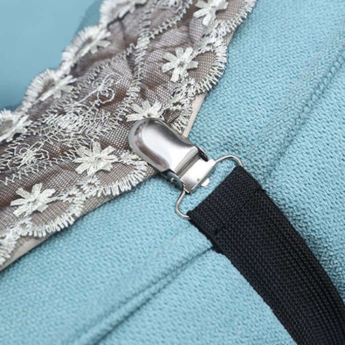4pcs Sofa Fixer Fabric Sofa Cushion Fixing Strap Blanket Sheet Fastening Buckle, Color: Large Black