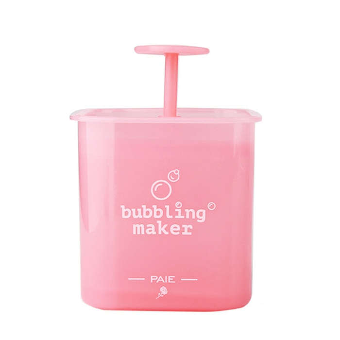 Facial Cleanser Foaming Maker Bubbler Cup Travel Portable Manual Foaming Bottle, Color: Large Pink