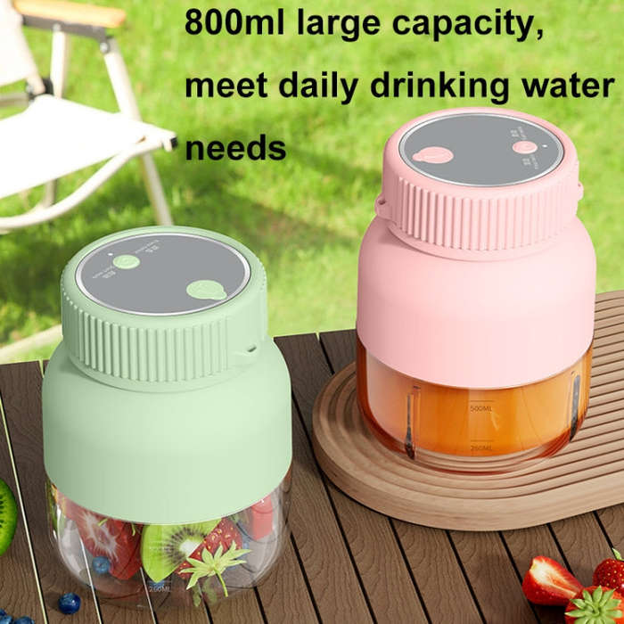 800ml Multifunctional Wireless Portable Juicer Large-capacity Outdoor Juicer(Pink)
