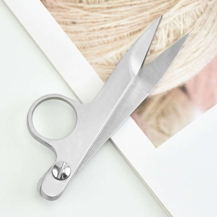 All Steel Thread Scissors Cross Stitch V-Shape Home Tailoring Yarn Scissors Fishing Shears
