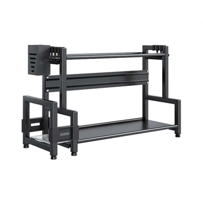 Dual-Layer 30cm Kitchen Multifunctional Shelf Household Countertop Spice Storage Racks