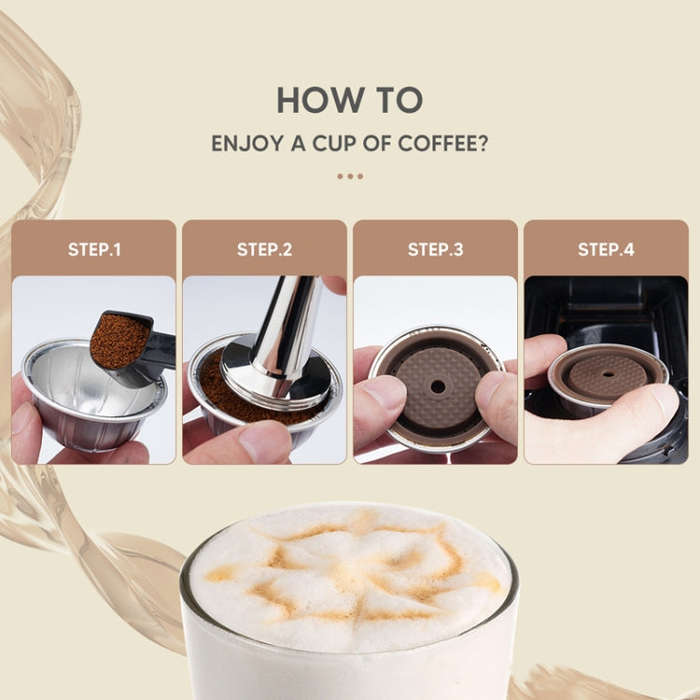Compatible With Vertuoline Reusable Coffee Capsule Shell Silicone Cap(Coffee)