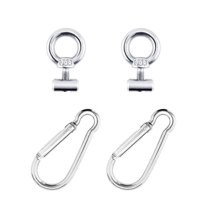 RV Sunshade 304 Stainless Steel Slide Rail Ring, Specifications: 2pcs M4 Ring + Cylinder + Silver...