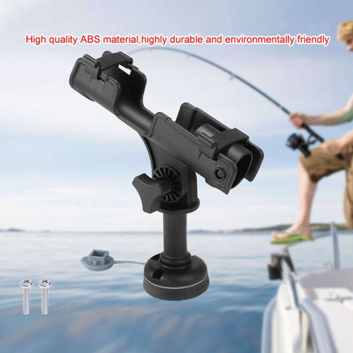 Marine 360 Degree Adjustable Plastic Fishing Rod Holder(With Round Mounting Base)