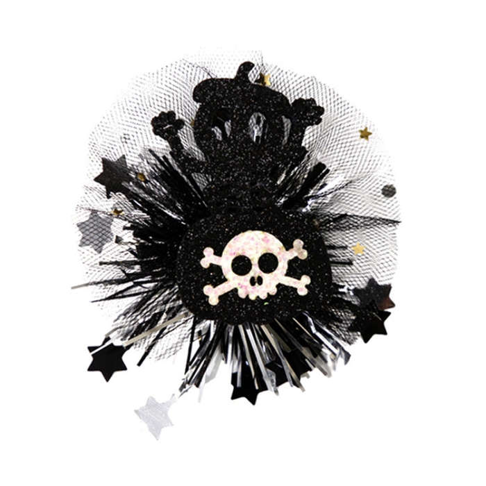 Halloween Hair Clips Hair Accessories Kids Party Dress Up Jewelry, Style: Skeleton Candy Bag