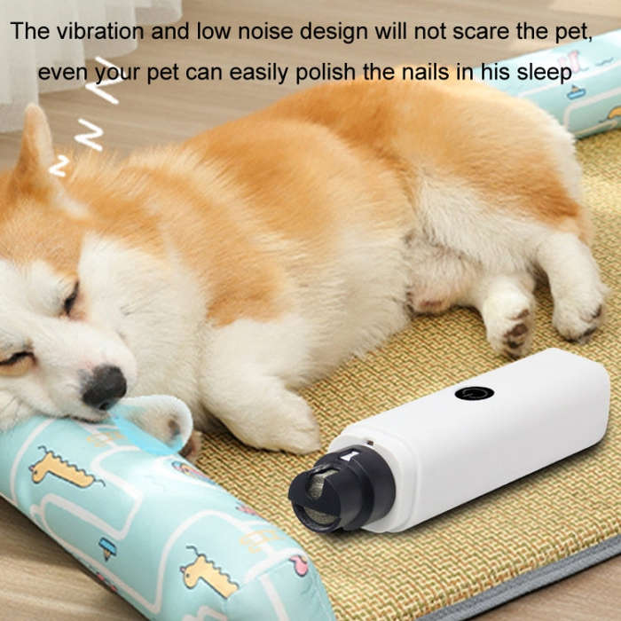 Pet Fully Automatic Nail Grinder With LED Light(2nd Generation Pink)