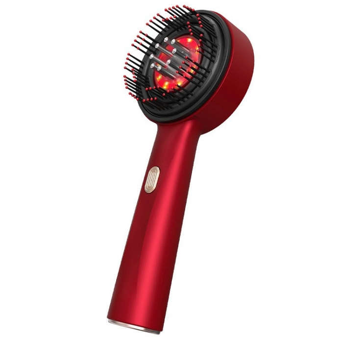 630nm Red Light Massage Comb Scalp Care Liquid Guide Hair Growth Instrument(Red)