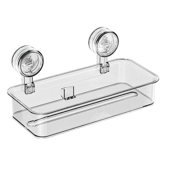 Bathroom No Punch Tissue Organizer Household Wall Mounted Suction Cup Tissue Box, Style: Large Tr...