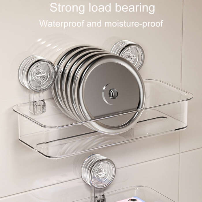 Bathroom No Punch Tissue Organizer Household Wall Mounted Suction Cup Tissue Box, Style: Large Tr...