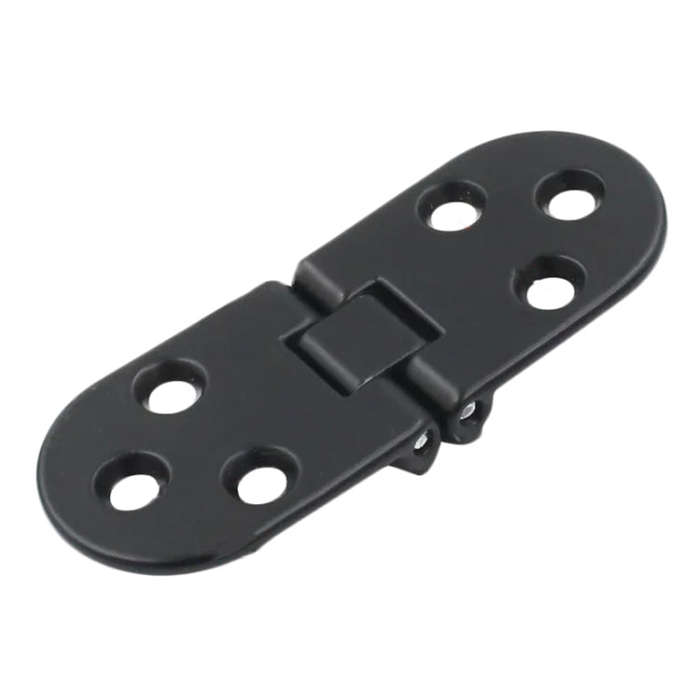 Cabinet Door Folding Hinge Thickened Zinc Alloy Half Round Table Flip Hinge, Color: Black