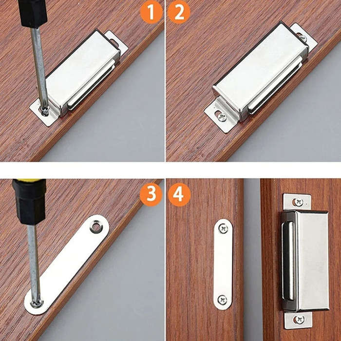 02C Stainless Steel Magnetic Door Catch Kitchen Cabinet Catches Magnet Latches For Door