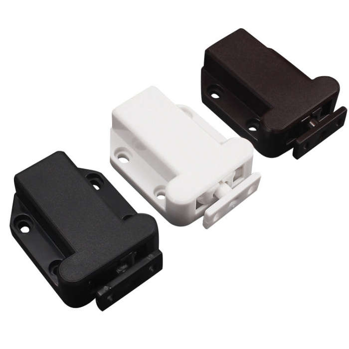 Bouncing Press Type Cabinet Door Catches Self Lock Hidden Drawer Cupboard Door Closer(White)