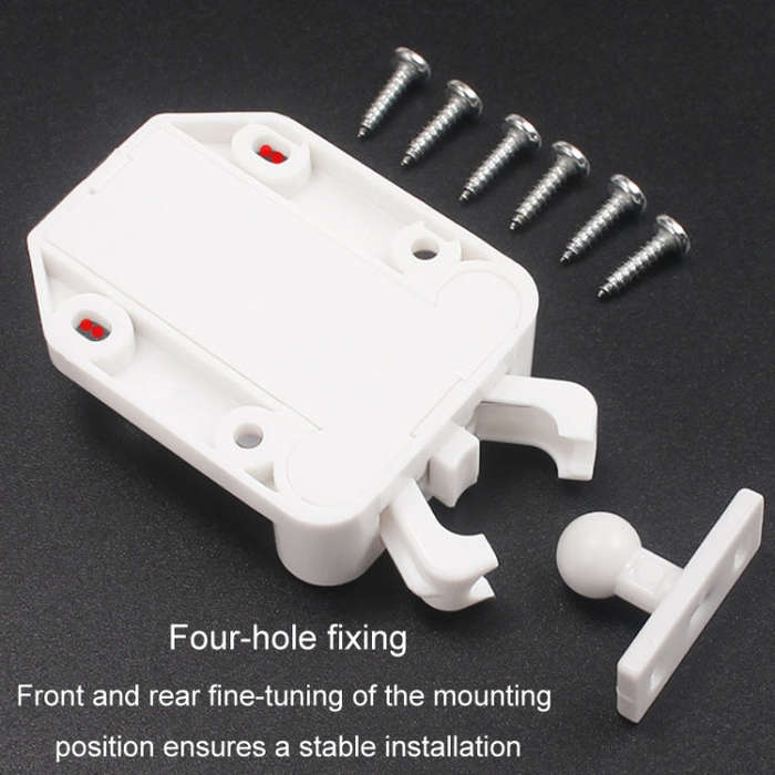 Bouncing Press Type Cabinet Door Catches Self Lock Hidden Drawer Cupboard Door Closer(Brown)