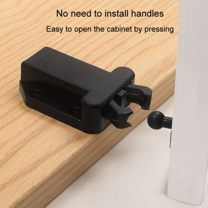 Bouncing Press Type Cabinet Door Catches Self Lock Hidden Drawer Cupboard Door Closer(Brown)