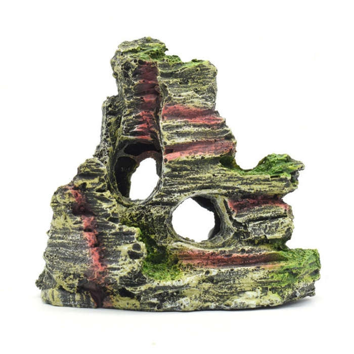 Aquarium Aquascape Accessories Resin Fish Tank Wigwam Landscape Decoration, Style: Model B