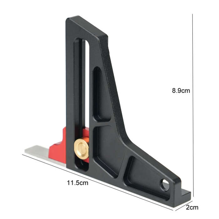 Ganwei Woodworking Height Gauge 0-50mm Aluminum Alloy Adjustable Tablesaw Depth Measuring Tool(Bl...