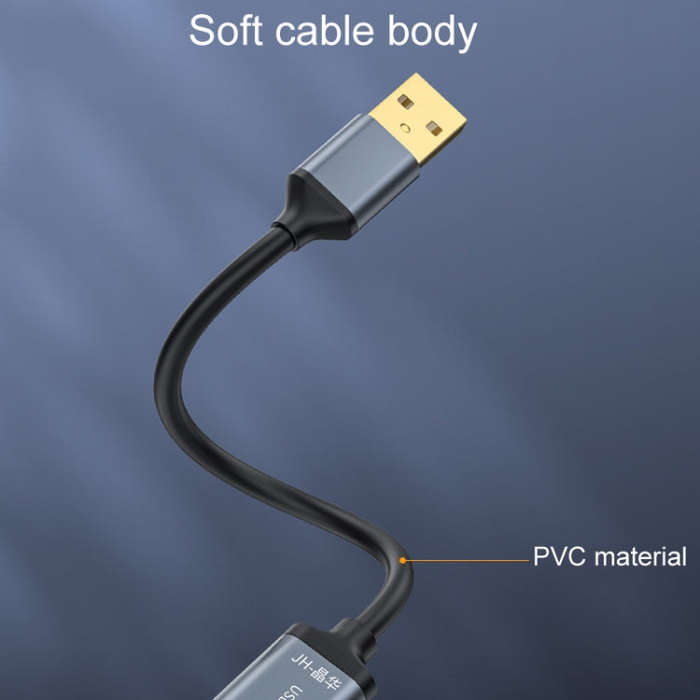 0.5m JINGHUA Z17 USB Sound Card With Cable Cell Phone Earphone Audio Converter