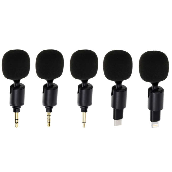 Mobile Phone Live Broadcast Microphone, Style: 8Pin Straight Head (Sponge Cover)