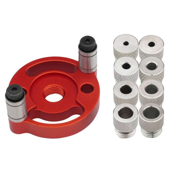Woodworking Drill Locator Self Centering Dowelling Jig Hole Puncher Locator, Model: With 3-10mm D...