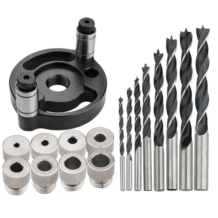 Woodworking Drill Locator Self Centering Dowelling Jig Hole Puncher Locator, Model: With 3-10mm D...