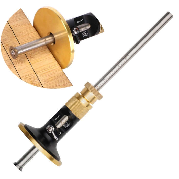 Ganwei 0.2mm Precision European Scriber Marking Gauge Parallel Line Drawing Woodworking Tool(Roll...
