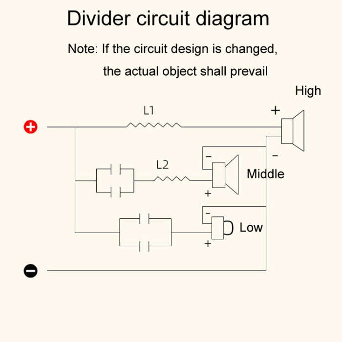 High Medium And Low 3-Way Audio Crossover Home Cinema Speaker Divider, Style: 305A Model