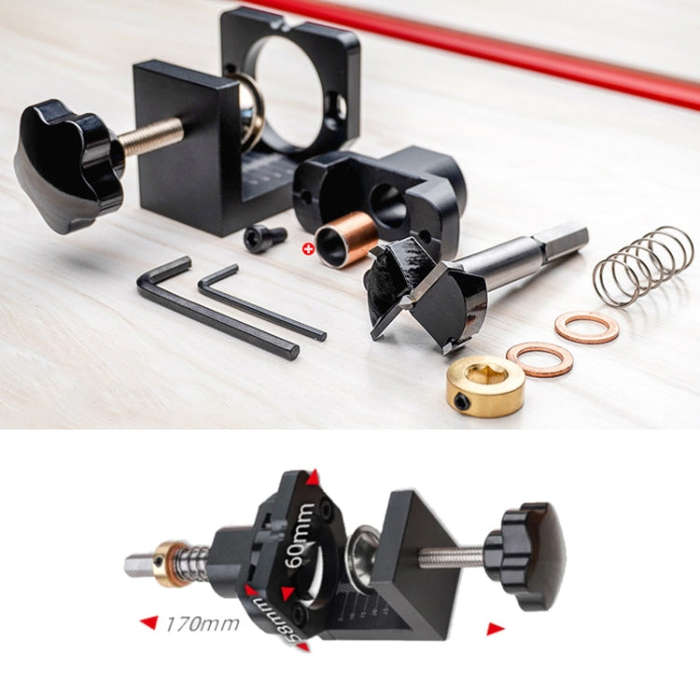 MG0-000-0016 35mm Hole Opening Locator Cabinet Door Hinge Drills Hole Jig Puncher Woodworking Tool